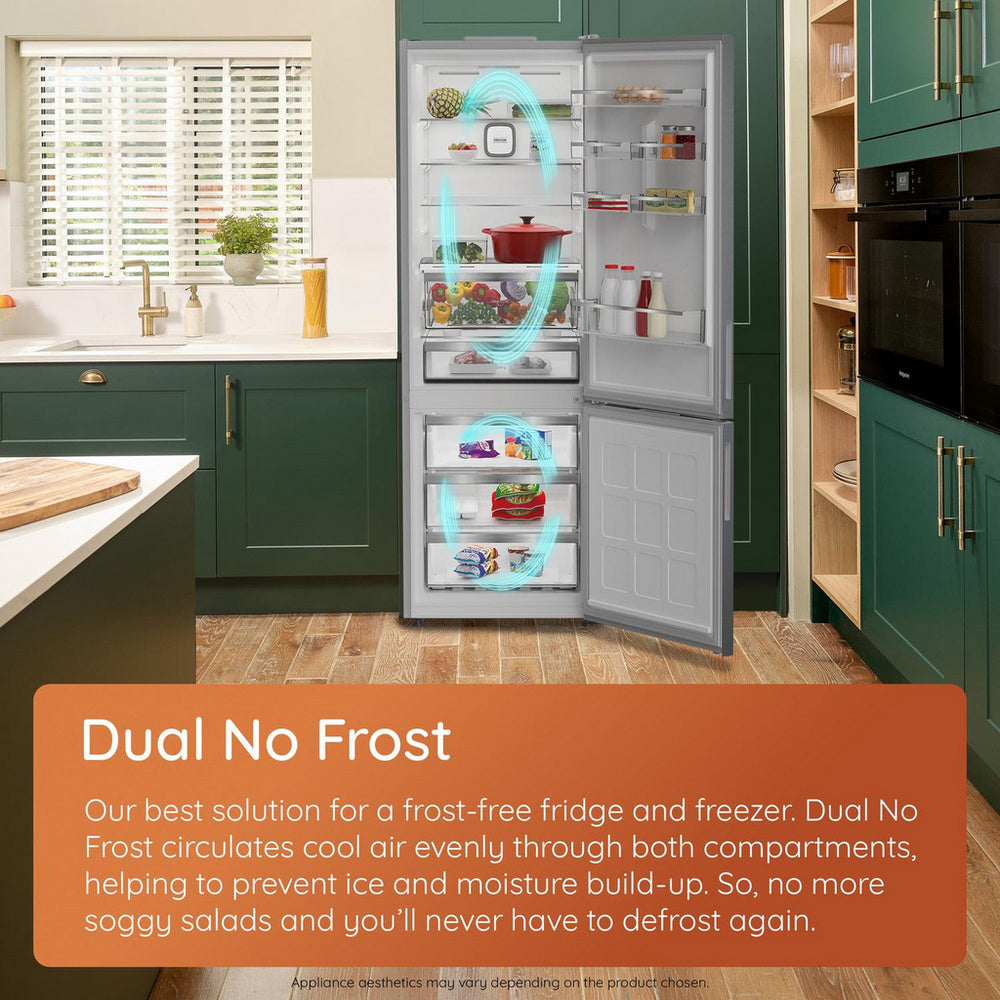 Hotpoint HPK25292B4UK 70/30 Dual No Frost Integrated Fridge Freezer with VitalCare White