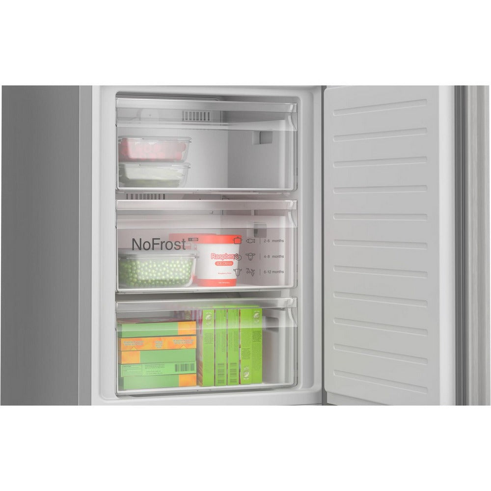 Bosch KGN392LAGG Series 4 60cm Total No Frost Fridge Freezer Stainless Steel