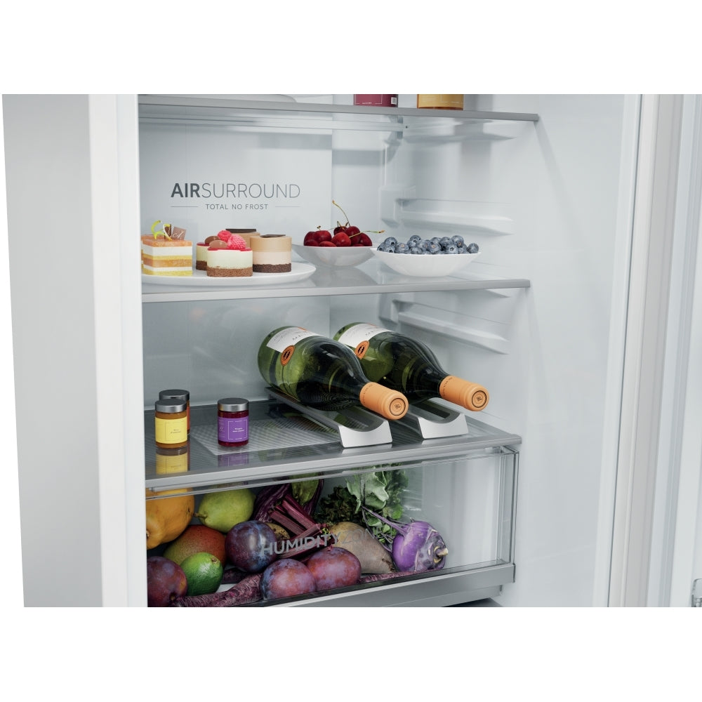 Haier HBQW5518EK-UK 177cm 70/30 Integrated Total No Frost Fridge Freezer with Sliding Door Hinge White - E Rated