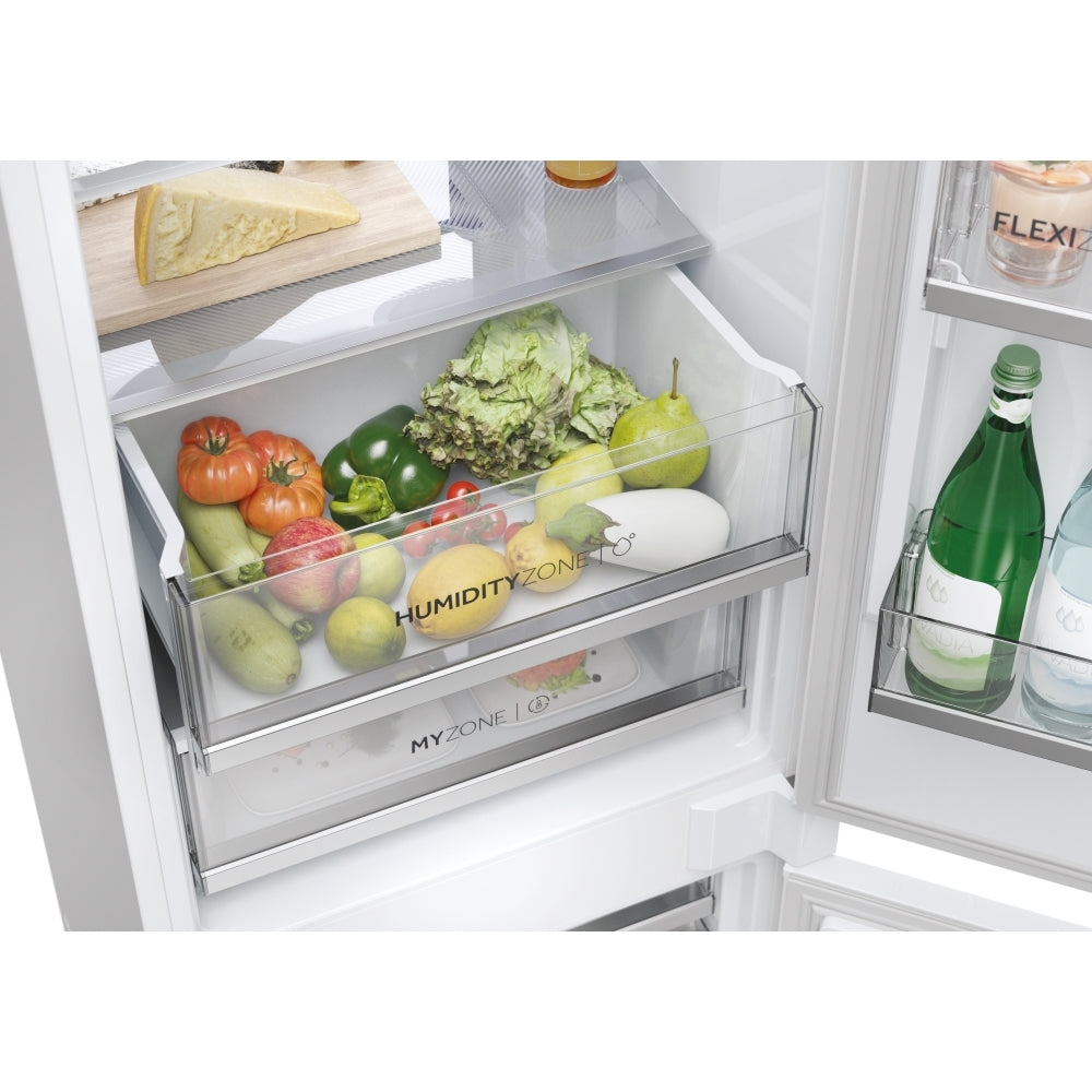 Haier HBW7518CTK 177cm 70/30 Integrated Total No Frost Fridge Freezer with Sliding Door Hinge White - C Rated