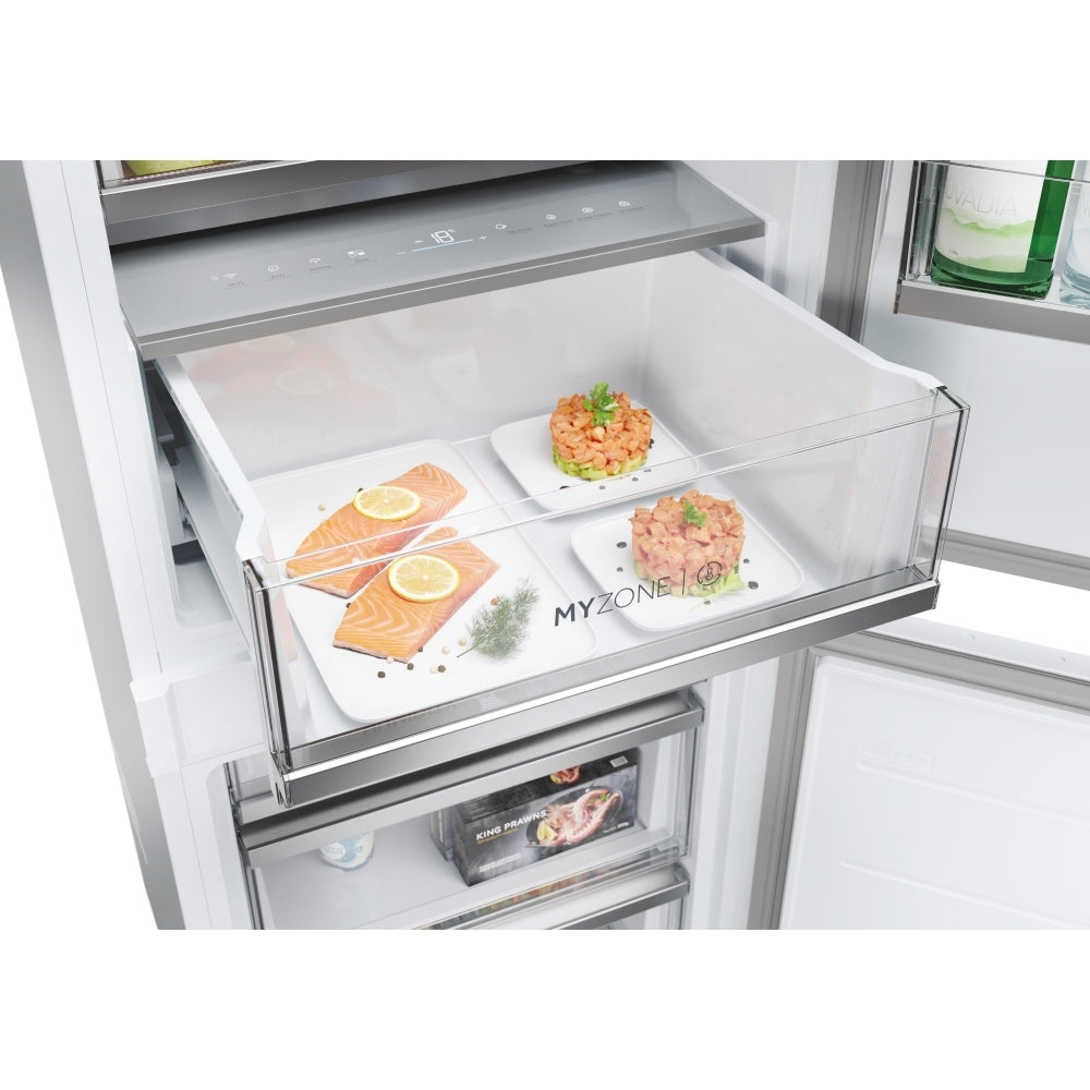 Haier HBW7518CTK 177cm 70/30 Integrated Total No Frost Fridge Freezer with Sliding Door Hinge White - C Rated