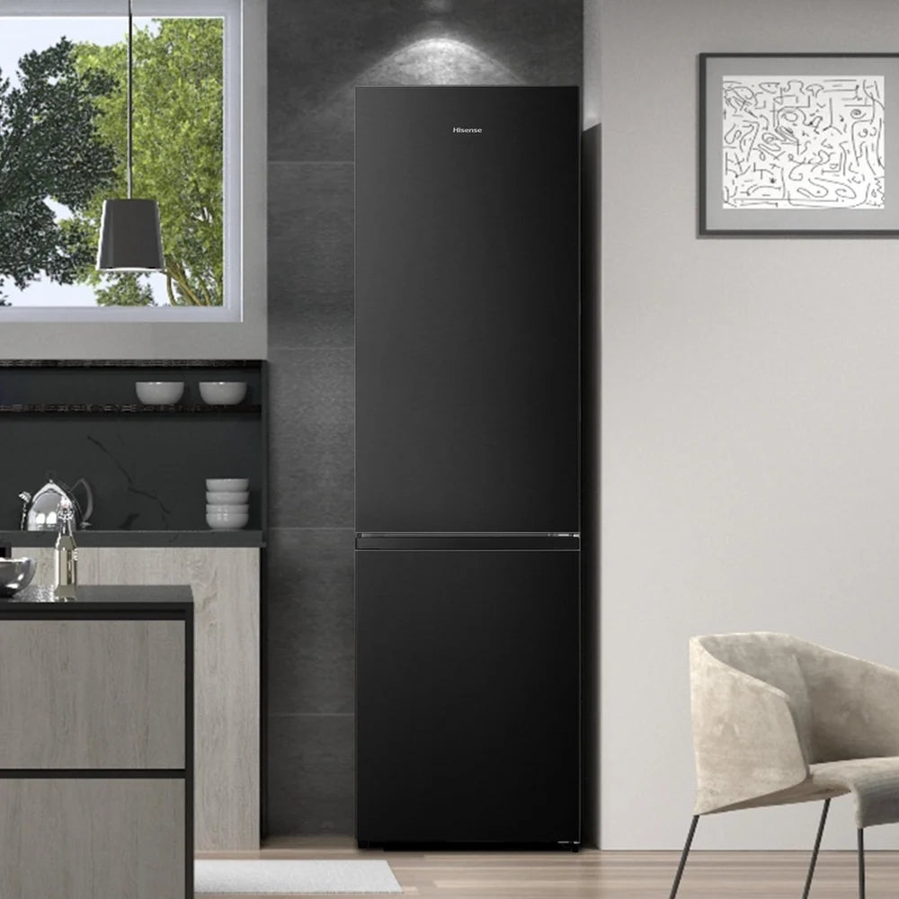 Hisense RB435N4BFE 60/40 Frost Free Fridge Freezer Black - E Rated