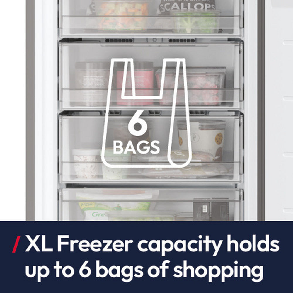 Hoover H-Combi 300 HONCQ3T518ENTK 185cm 50/50 Freestanding Total No Frost Fridge Freezer Black