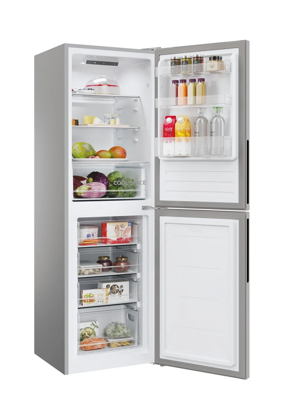 Hoover HVT3CLECKIHS-1 55cm Low Frost Fridge Freezer Silver