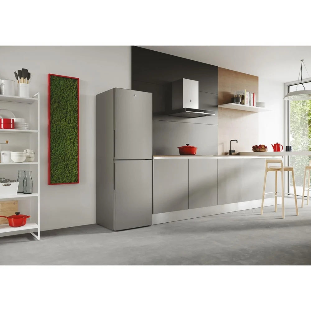 Hoover HVT3CLECKIHS-1 55cm Low Frost Fridge Freezer Silver