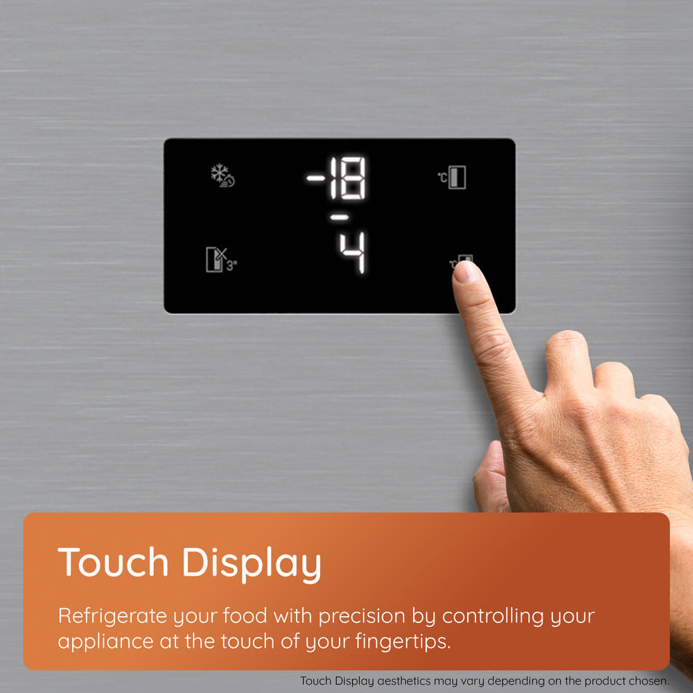 Hotpoint HPK 26403W XP5UK Freestanding Dual No Frost 70/30 Fridge Freezer with Even Flow Brushed Steel HPK26403WXP5UK
