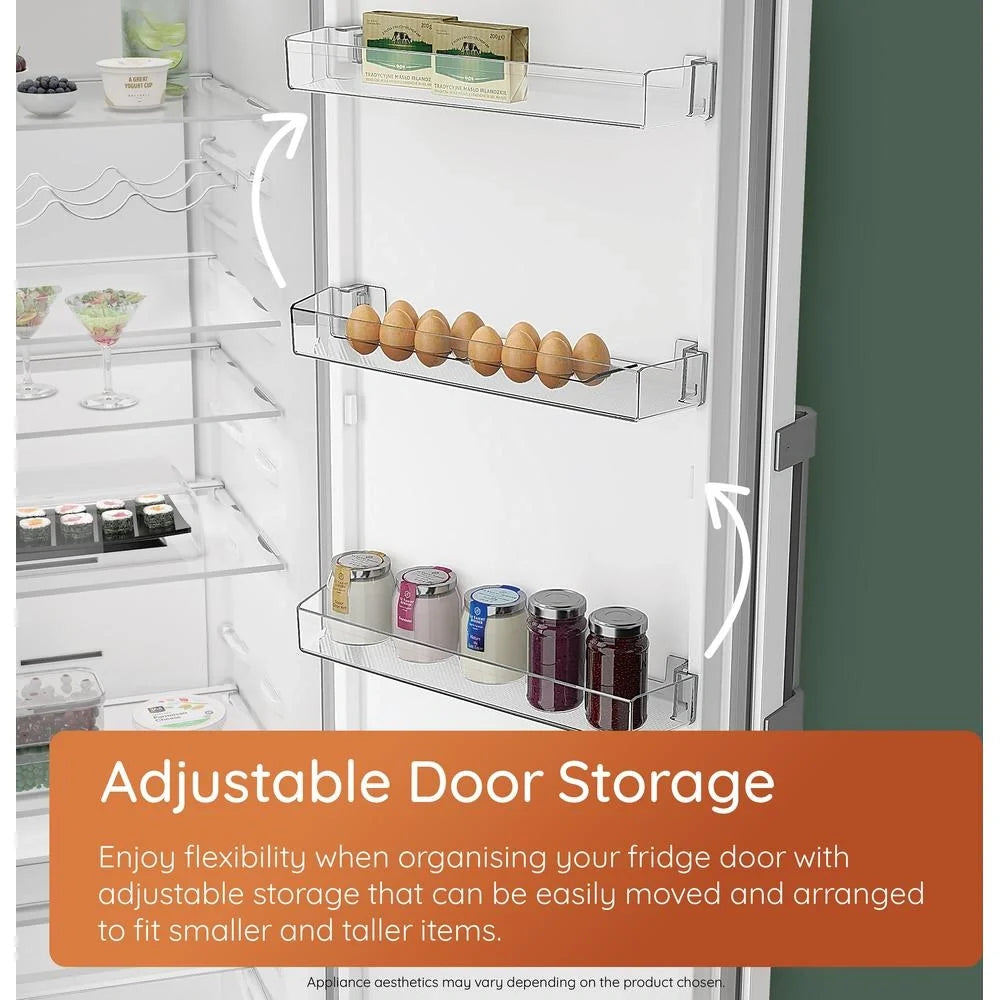 Hotpoint HPKH1261W5UK Freestanding No Frost 50/50 Fridge Freezer with Bottle Rack White