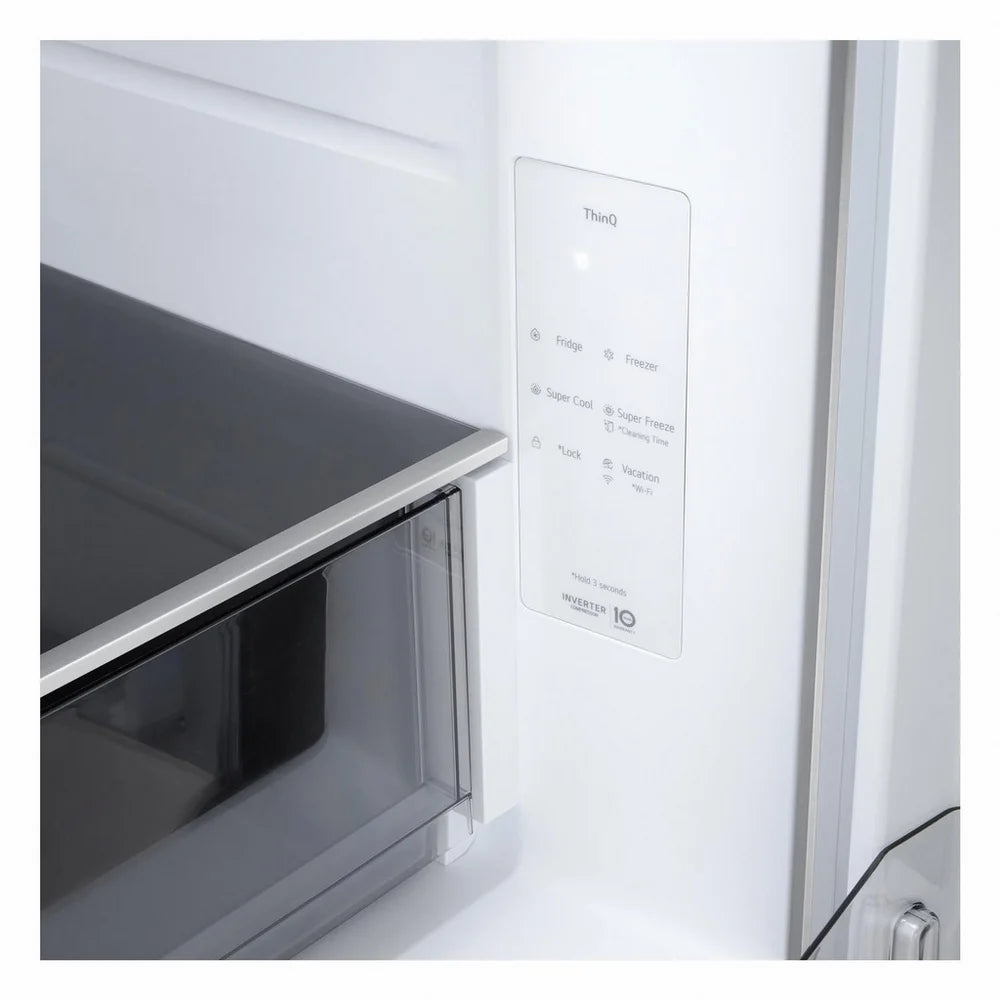 LG GMBS30SEPY Wifi Connected Non-Plumbed Frost Free Multi-door American Fridge Freezer Silver - E Rated