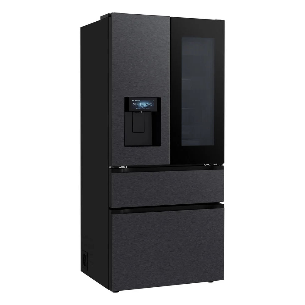 LG GMGS50DEEP Fit & Max InstaView with Ice & Water Plumbed American Fridge Freezer Black
