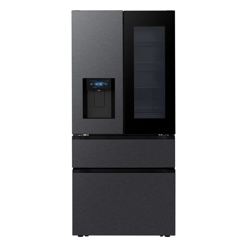 LG GMGS50DEEP Fit & Max InstaView with Ice & Water Plumbed American Fridge Freezer Black
