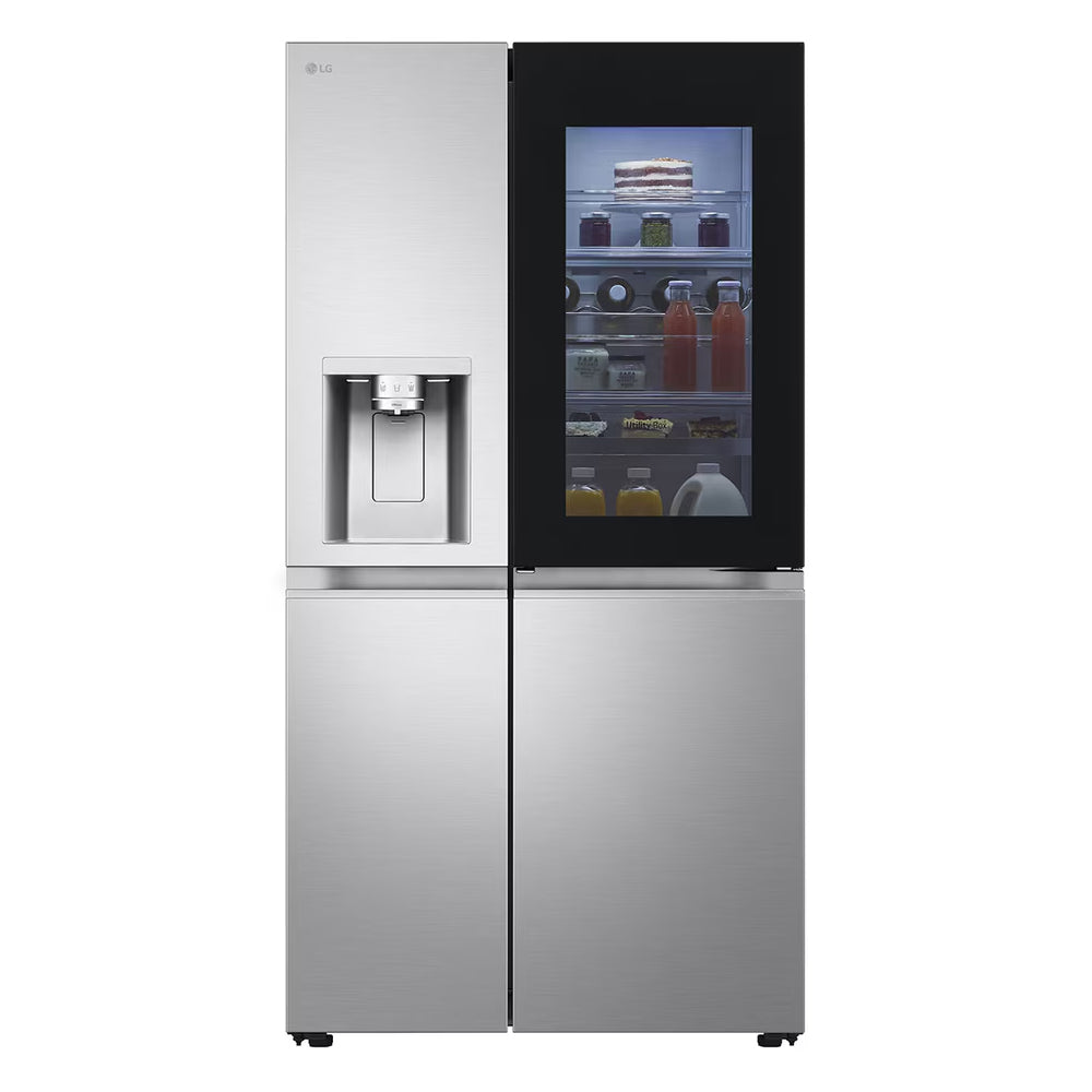 LG GSXE91BSAD 628L InstaView with Ice and Water Non-Plumbed American Fridge Freezer Brushed Steel