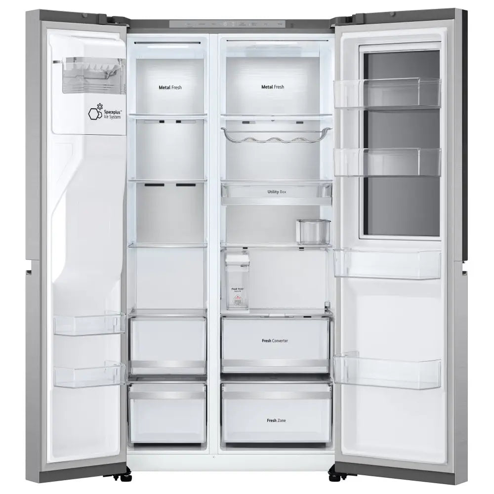 LG GSXE91BSAD 628L InstaView with Ice and Water Non-Plumbed American Fridge Freezer Brushed Steel