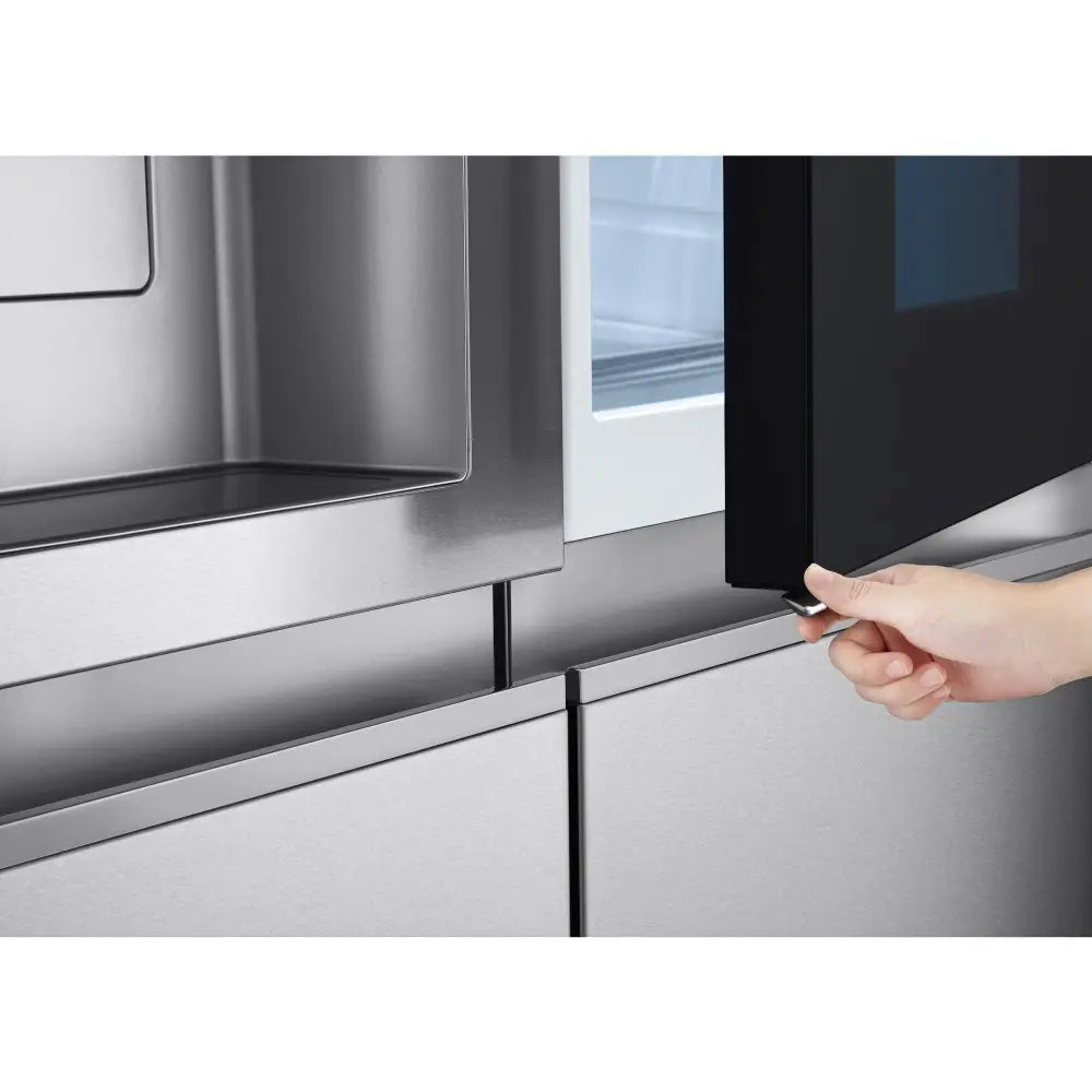 LG GSXE91BSAD 628L InstaView with Ice and Water Non-Plumbed American Fridge Freezer Brushed Steel