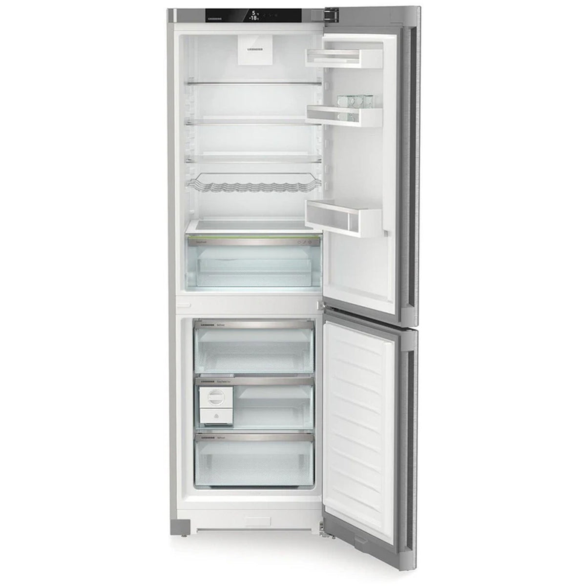 Liebherr Plus CNSDB5223 60cm No Frost Freestanding 70/30 Fridge Freezer Stainless Steel