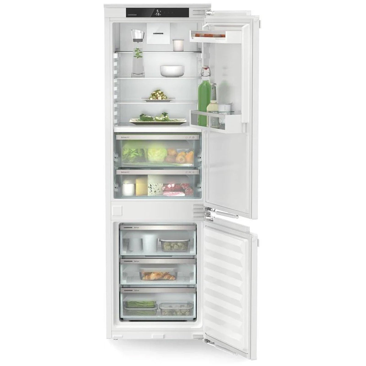 Liebherr Plus ICBNDI5123 178cm 244L Bio Fresh No Frost Built in Fully Integrated Fridge Freezer White