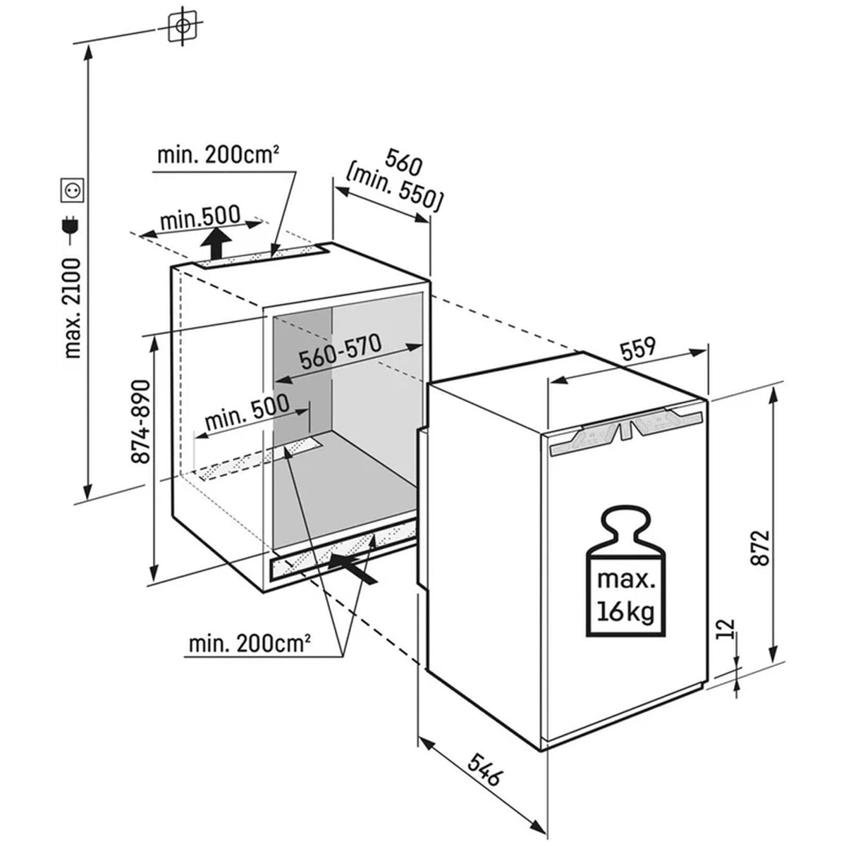 Liebherr Plus IFND3924 Fully Integrated Upright Freezer Frost Free