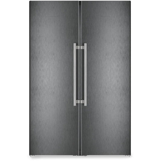 Liebherr XRFBS5295 665L No Frost Freestanding Side by Side Fridge Freezer with Ice Maker in Black Steel