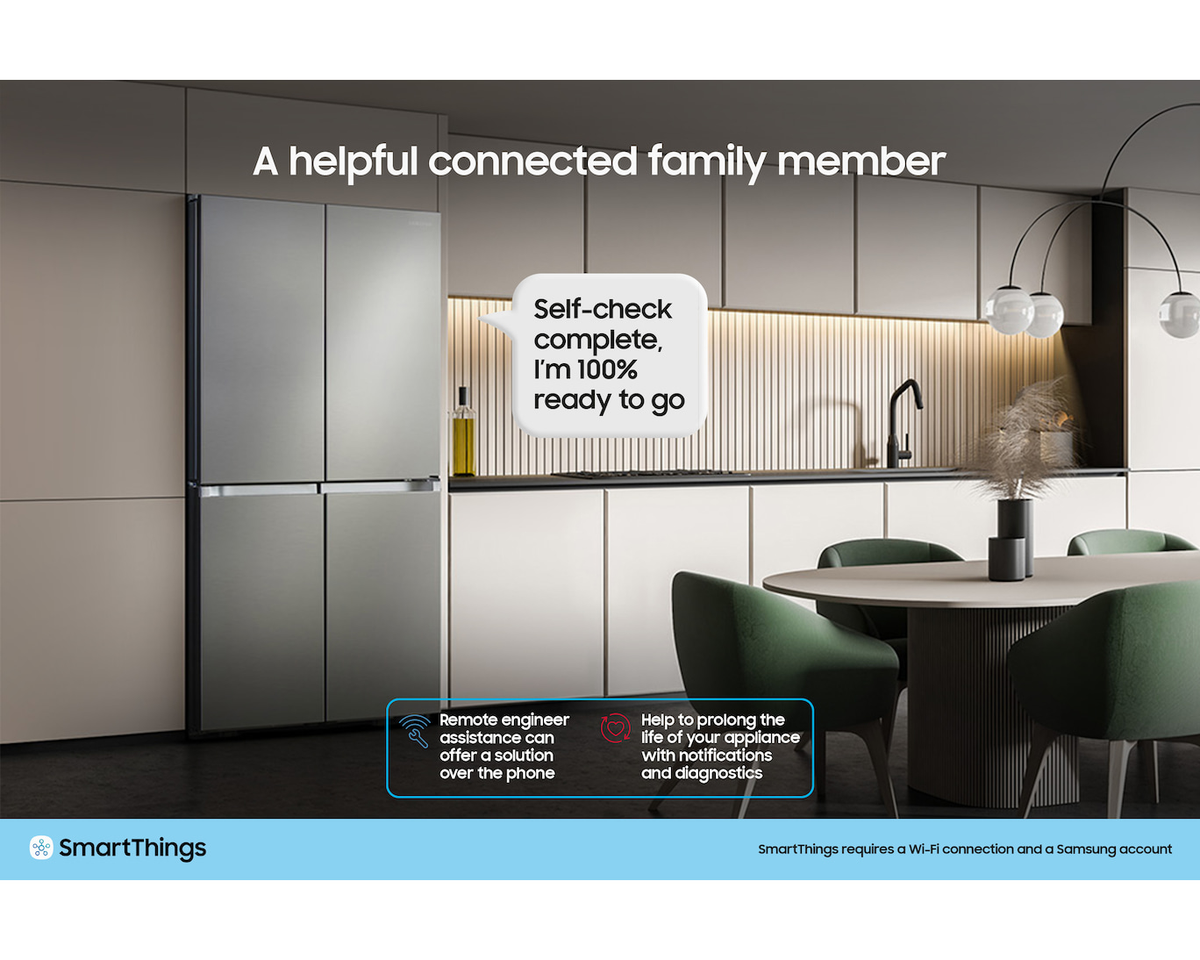 Samsung Bespoke AI RF65DG9H0EB1EU Family Hub 636L Total No Frost American Fridge Freezer Black