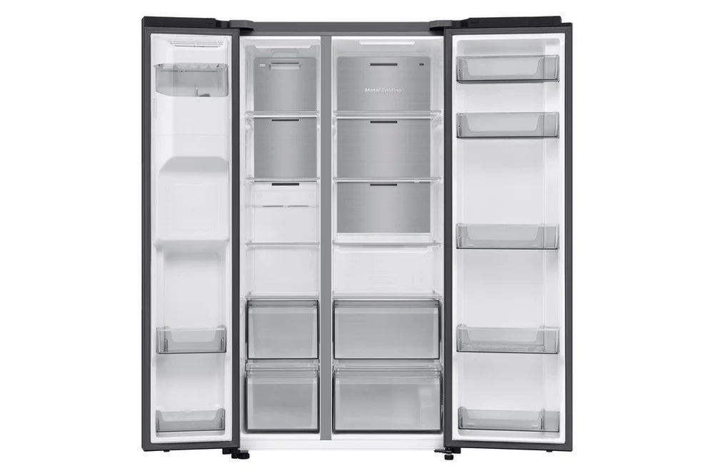 Samsung RS70F64KEFEU Series 6 Bespoke AI 91cm Side by Side American Style Fridge Freezer in Black