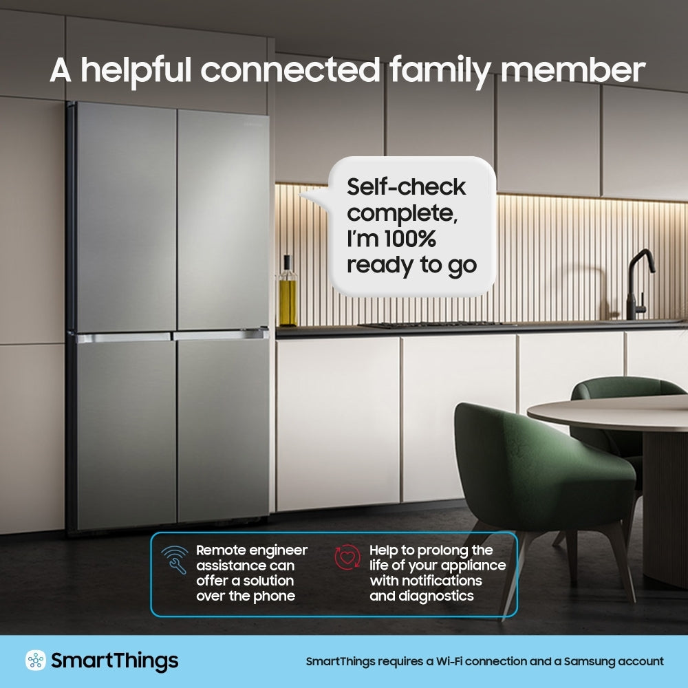 Samsung RS70F65KETEU Series 6 Bespoke AI SpaceMax 640L American Style Smart Fridge Freezer - Silver